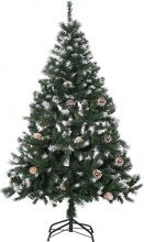DecHome 78A433F Albero di Natale Artificiale Innevato 150 cm 676 Rami e Pigne