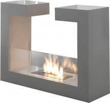 DecHome 8D0017 Camino Bioetanolo Acciaio Inossidabile 1.5Lt 78x25x58 Bianco 820-0