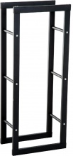 DecHome 8D0145 Scaffale Legnaia Per Interno Ed Esterno Nero 40x25x100 cm