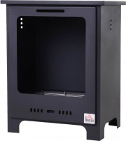DecHome 8D0156 Camino A Bioetanolo 1.5L Acciaio Senza Canna Fumaria Nero 40x30x50cm
