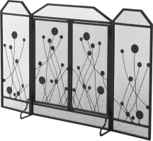 DecHome 830D76 Parascintille Per Caminetto Pieghevole Porta Magnetica 125x80cm