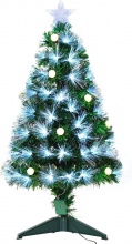 DecHome 830D50V50 Albero di Natale 90 cm Rami 90 Luce a Led Fibre Ottiche