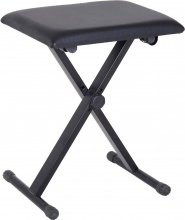 DecHome 833514 Sgabello Imbottito Pianoforte Pieghevole Nero 39x29x51cm