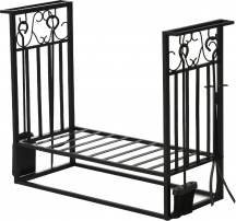 DecHome 84D163 Rack Di Legna Da Ardere Portalegna 4 Attrezzi Max. 100Kg Nero