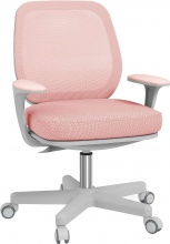 Icon Space 92DH1PKROS Sedia da Ufficio con Ruote e Braccioli Tessuto Mesh Rosa