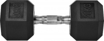 DecHome A131V01AO12 Manubrio Esagonale 20kg in Acciaio e Gomma per Workout Nero
