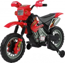 DecHome A144018AO96 Moto Elettrica Bambini 3-6 Anni con Fari e Musica RossoNero