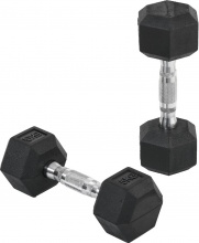 DecHome A282V01AO12 Set 2 Manubri Esagonali 5kg con Impugnatura Antiscivolo Nero