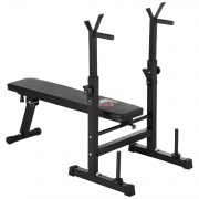 DecHome DHA9110 Panca Pesi Pieghevole Regolabili Pesi e Trazioni 140x73x98-122cm Nera