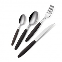 DecHome BARF24LIG1 Set Posate 24 Pezzi colore Nero