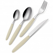 DecHome BARF24LIG614 Set Posate 24 Pezzi colore Avorio