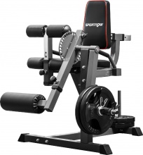 DecHome BKA472F Calf Machine con Schienale Regolabile 100x90x105 cm GrigioNero