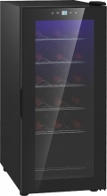 DecHome BKA486F Cantinetta Vino 18 Bottiglie Display Digitale e Luce LED Nero