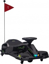 DecHome BKA577F Go Kart Elettrico per Bambini 8-12 Anni 3-8 kmh Drifting Nero