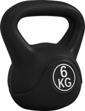 DecHome BKA581F Kettlebell 6kg in Plastica e Sabbia 20x13x22 cm Nero