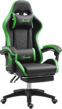 DecHome BKA751F Sedia da Gaming Regolabile e Reclinabile NeroVerde