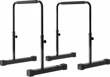 DecHome BKA762F Set 2 Barre per Dip Altezza Regolabile Antiscivolo Nero