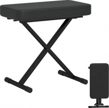 DecHome BKEF374 Sgabello per Pianoforte Pieghevole e Regolabile 4 Altezze Nero