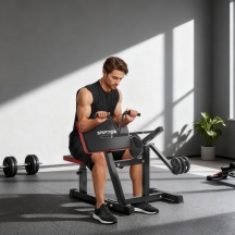 DecHome BKZ463 Panca per Curl Bicipiti con Seduta e Appoggio per Gomiti Regolabili Nero