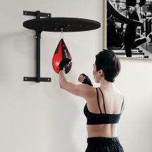 DecHome BKZ485 Punching Ball a Muro con Speed Bag Girevole e Regolabile NeroRosso
