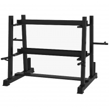 DecHome A64DHBK Rastrelliera Manubri Acciaio 4 Aste Regolabili 131x75x80 cm Nero