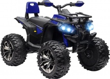 DecHome BUA714F Quad Elettrico per Bambini 3-5 Anni 12V con Fari e Pedale Blu