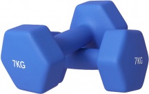 DecHome BUA779F Set 2 Manubri Esagonali da 2x7kg Antiscivolo 22.5x10.5x10 cm Blu