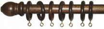 DecHome CL180-23 Scorritenda legno a strappo d.23 mm ciliegio 180 cm arredo casa interno