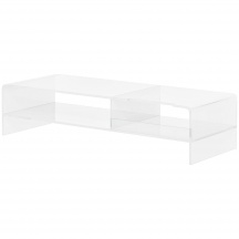 DecHome 942DHCR Supporto Monitor Pc 24" 2 Ripiani 50.8x19x12 cm Trasparente