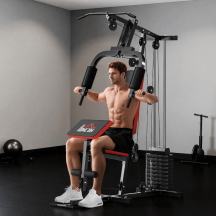 DecHome DA4878RD Power Tower Stazione Fitness Pesi 65kg 135x103x210 cm colore NeroRosso