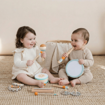 DecHome DA6480MX Strumenti Musicali per Bambini Set Percussioni in Legno Montessori