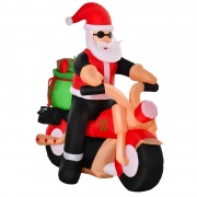 DecHome DCH-844805m Babbo Natale Gonfiabile Motocicletta 165cm