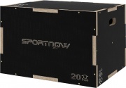 DecHome DHA9336 Box Jump Pliometrico a 3 Altezze in Legno Antiscivolo Nero