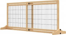 AllMyPets DHD0639 Cancellino Cani Estensibile in Legno da Interno color Legno