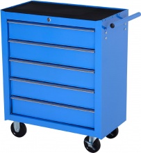 Brugel ED0005 Carrello Da Officina 5 Cassetti Portautensili Blu 67.5x33x77cm