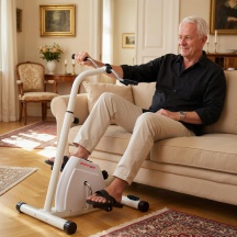 DecHome EF373WT Cyclette per Riabilitazione Braccia e Gambe con Display LCD Bianco