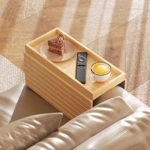 DecHome EF552ND Vassoio da Divano per Bracciolo in Legno di Bamb� 16x33.5x5 cm Legno