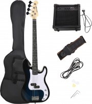 DecHome DHF2074 Basso Elettrico 4 Corde Amplificatore 15W Borsa Tracolla e Plettri