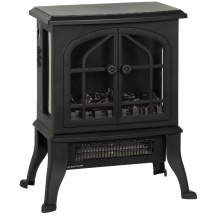 DecHome F2750BK Camino Elettrico Caminetto da Terra con Termostato Regolabile Nero