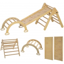 DecHome F3260ND Gioco Arrampicata Bambini 18-48 Mesi Arco Montessori 178x64x63 cm Legno