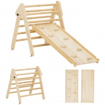 DecHome F3270ND Gioco Arrampicata per Bambini 18-48 Mesi con Pannello Scivolo Legno