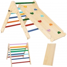 DecHome F3280MX Gioco Arrampicata Bambini 18-48 Mesi con TPannello Scivolo Multicolore
