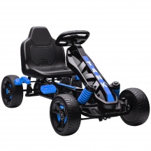 DecHome F3310BU Go Kart a Pedali Bambini 3-6 Anni Ruote in EVA Antiscivolo Blu