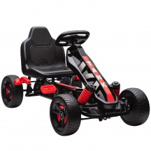 DecHome F3320RD Go Kart a Pedali Bambini 3-6 Anni Ruote in EVA Antiscivolo Rosso