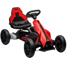 DecHome F3340RD Go Kart Elettrico Bambini 3-8 Anni 12V 3-5 kmh Capacit� 30 kg Rosso