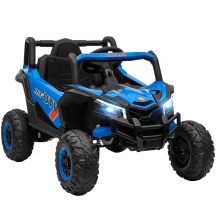 DecHome F3720BU Macchina Elettrica per Bambini 3-5 Anni UTV 12V Cintura Telecomando Blu