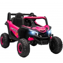 DecHome F3730PK Macchina Elettrica per Bambini 3-5 Anni UTV 12V Cintura Telecomando Rosa
