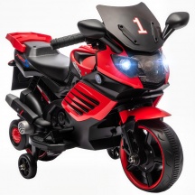 DecHome F4130RD Moto Elettrica per Bambini 18-36 Mesi 6V con Rotelle Rimovibili Rosso