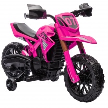 DecHome F4211PK Moto Elettrica per Bambini 3-8 Anni 12V Rotelle e Clacson 3 kmh Rosa