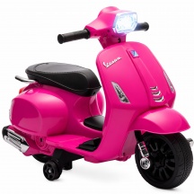 DecHome F4250PK Moto Elettrica per Bambini 2-4 Anni Vespa 6V Rotelle e Luci Rosa